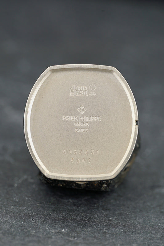 Patek Philippe Rückdeckel massiv 18kt Weißgold für Perpetual Calendar Ref. 5041 (serial. 4032631)