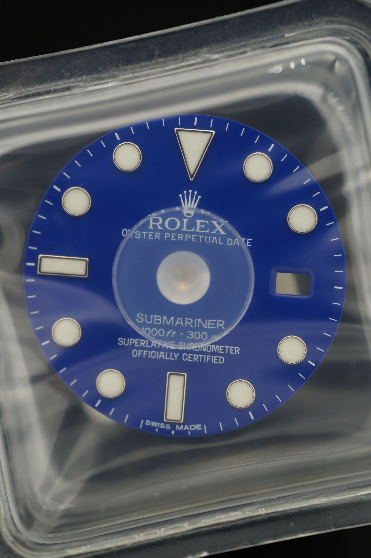 Rolex NOS Zifferblatt blauer Schlumpf "Blue Smurf" & Zeiger für weißgold Submariner 116619 | 116619LB  aber auch für 116610 passend (NEU Zifferblatt & Zeiger)