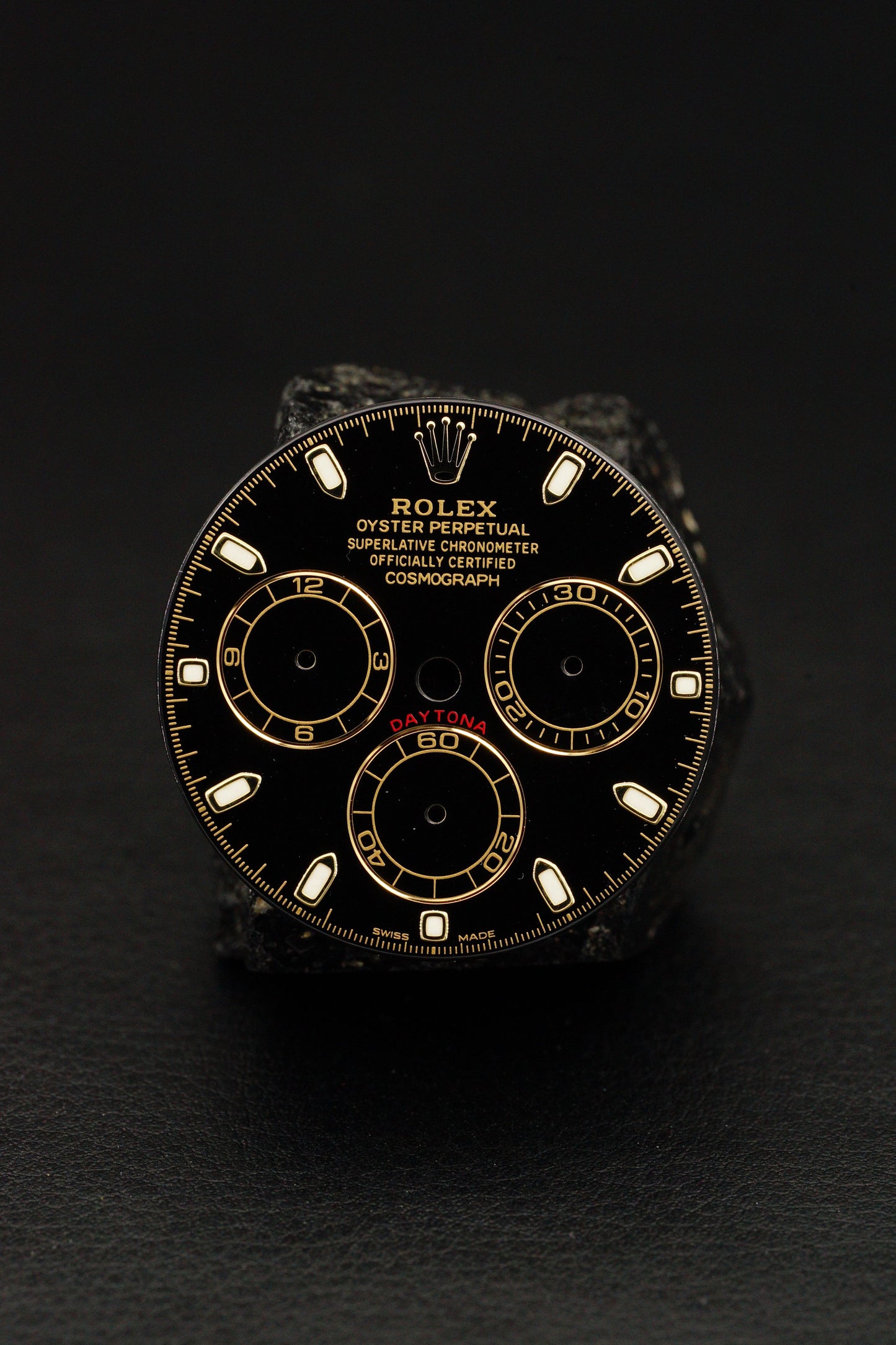 Rolex Black Dial for Cosmograph Daytona yellow gold 116508 | 116503 | 116523 | 116528 Chromalight