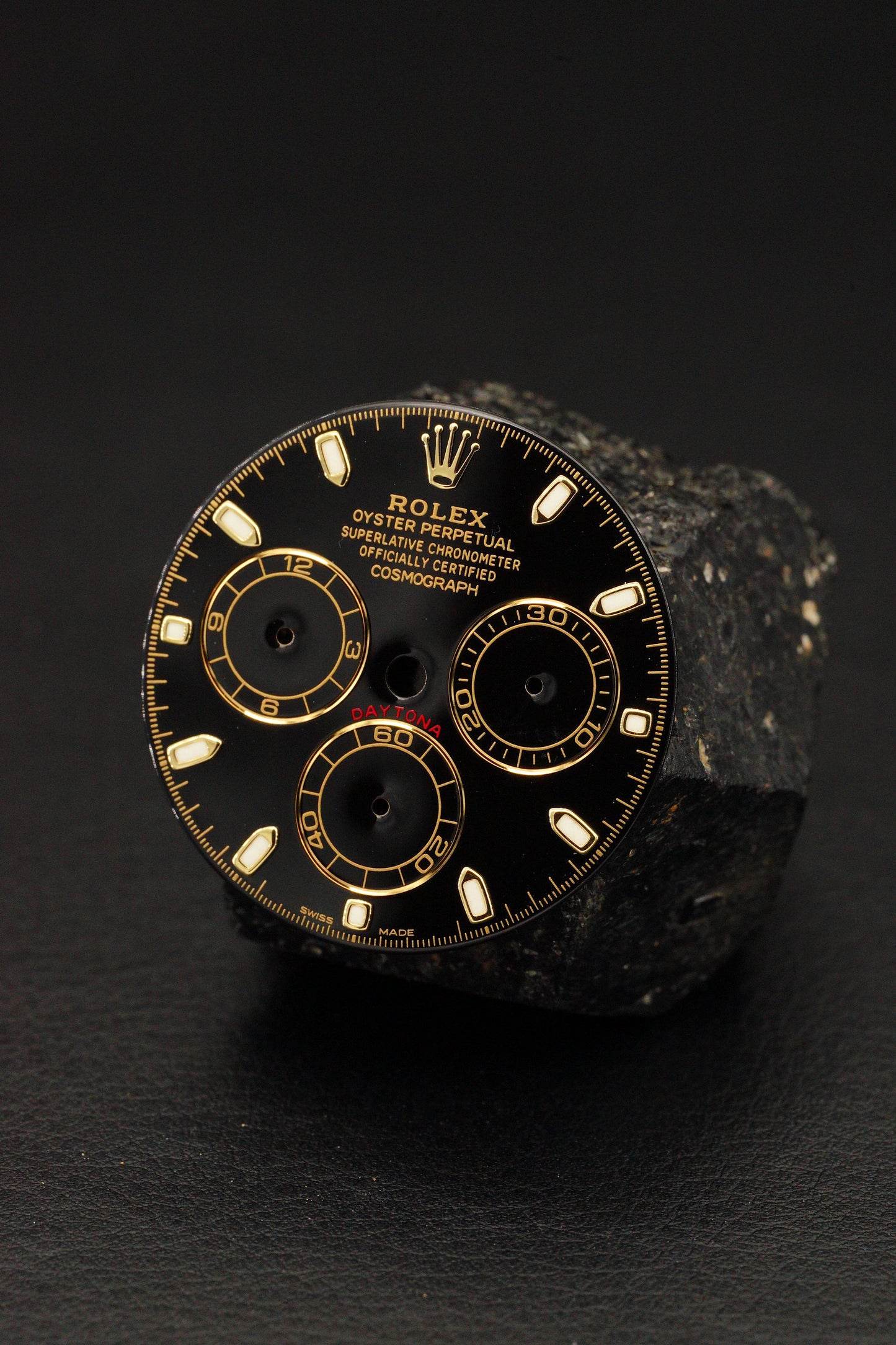 Rolex Black Dial for Cosmograph Daytona yellow gold 116508 | 116503 | 116523 | 116528 Chromalight