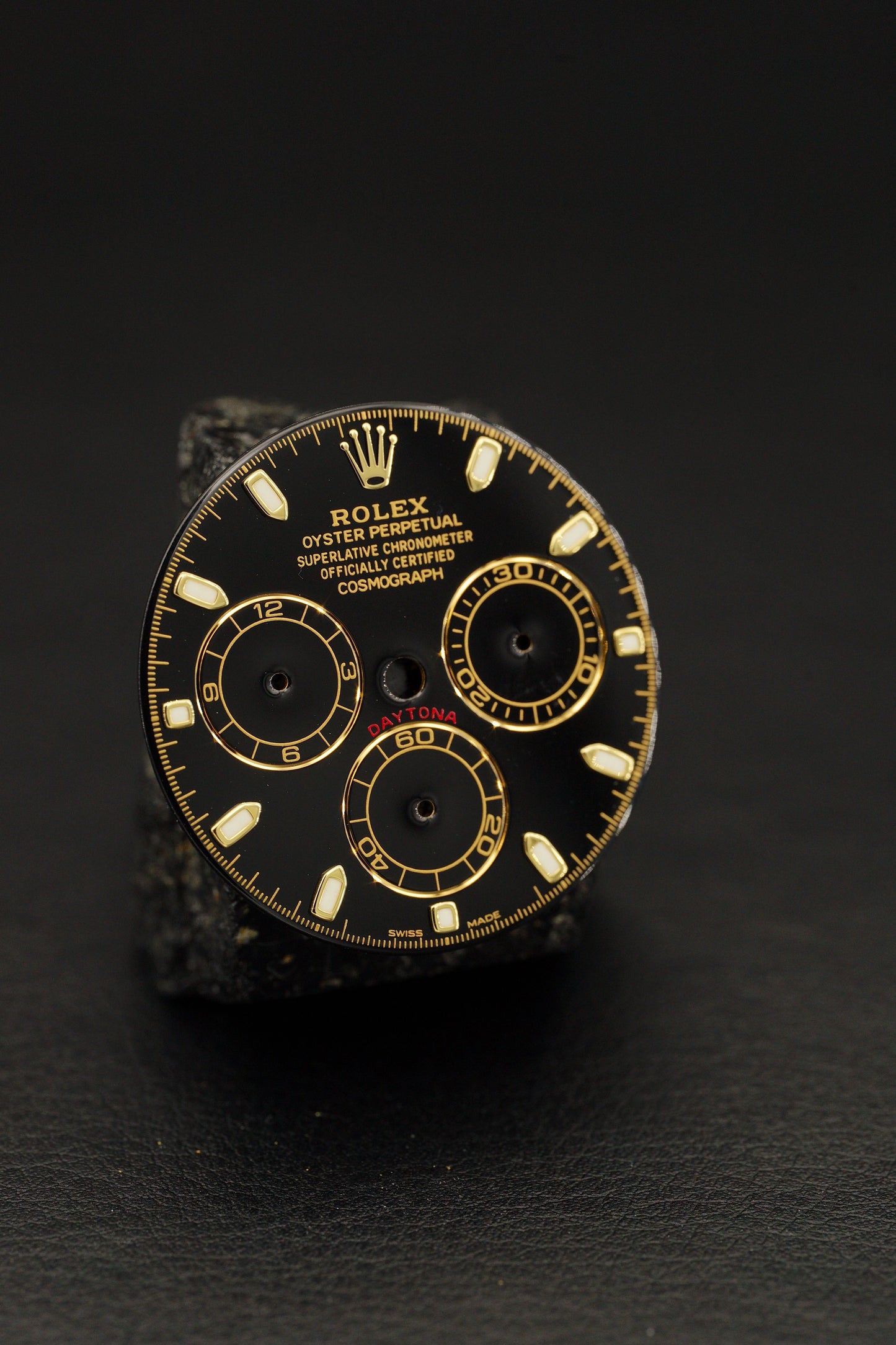 Rolex Black Dial for Cosmograph Daytona yellow gold 116508 | 116503 | 116523 | 116528 Chromalight