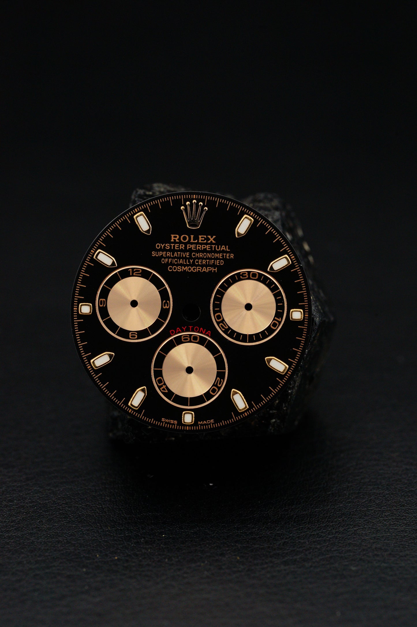 Rolex Zifferblatt schwarz für Cosmograh Daytona Rosegold 116505 | 116515 Chromalight