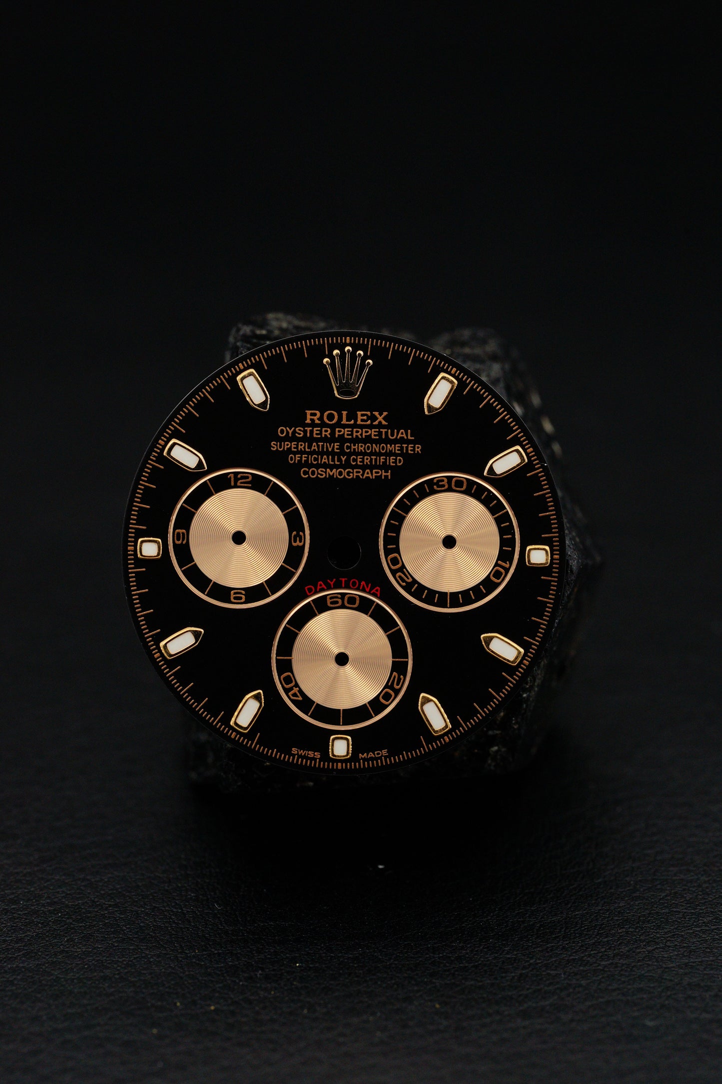 Rolex Zifferblatt schwarz für Cosmograh Daytona Rosegold 116505 | 116515 Chromalight