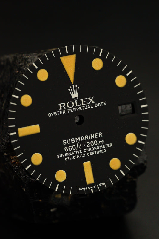 Rolex Zifferblatt MKI "Pumpkin" samt Zeigersatz für Submariner 1680 Tritium