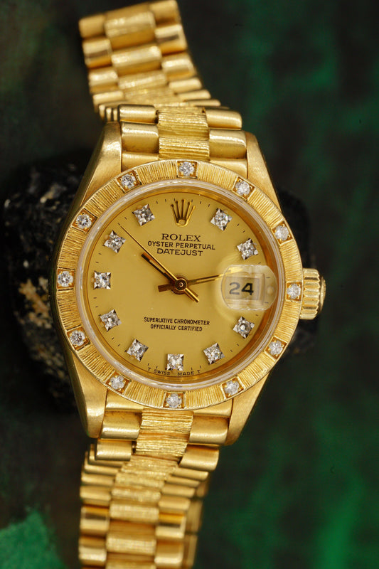 Rolex Lady DATE JUST President | Ref. 69288 | Diamond Dial and Bezel | Bark