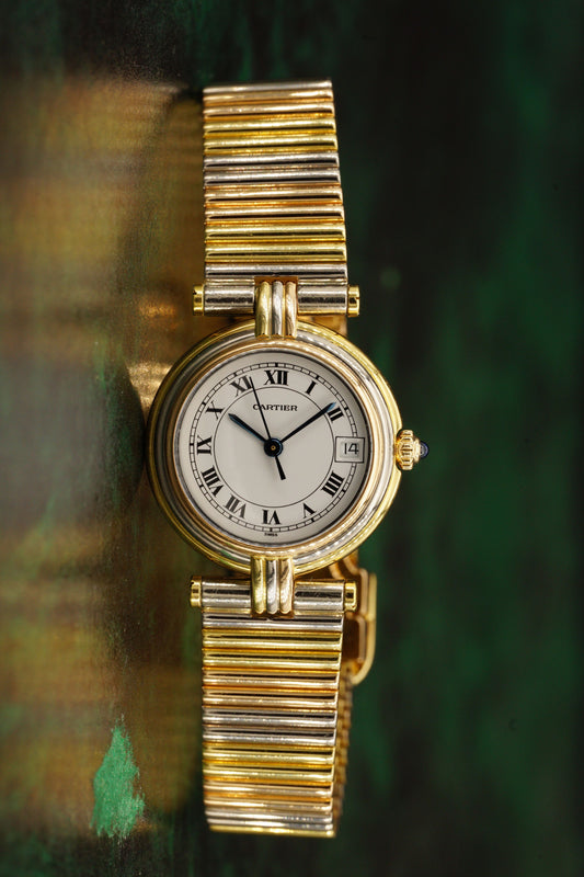 Cartier Lady VENDOME Date | Trinity | Tricolor | with Gold Bracelet