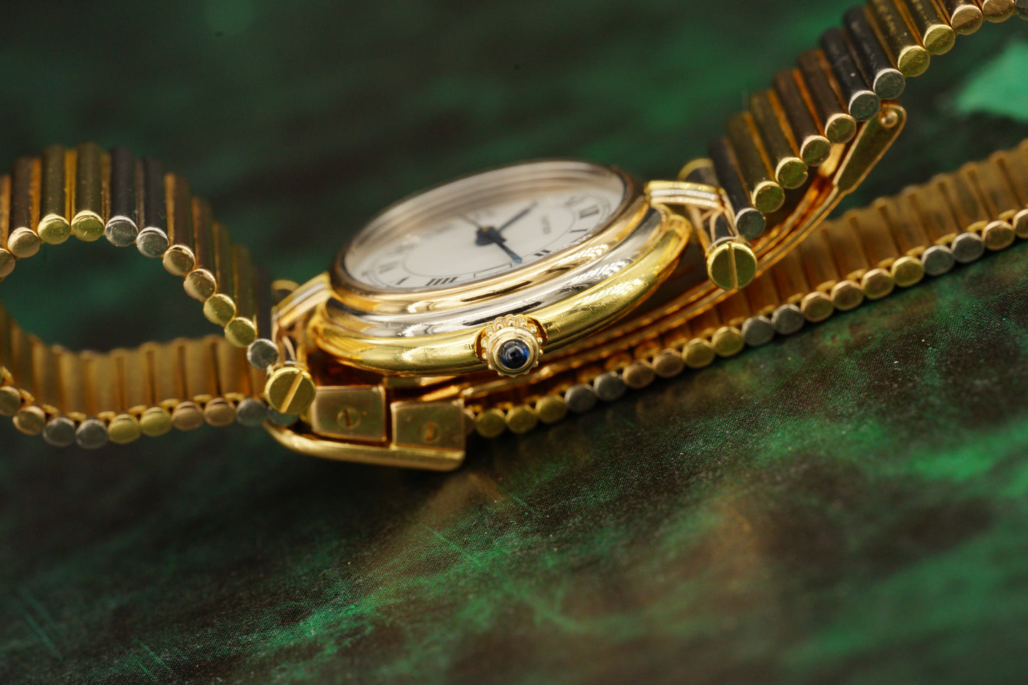 Cartier Lady VENDOME Date | Trinity | Tricolor | with Gold Bracelet